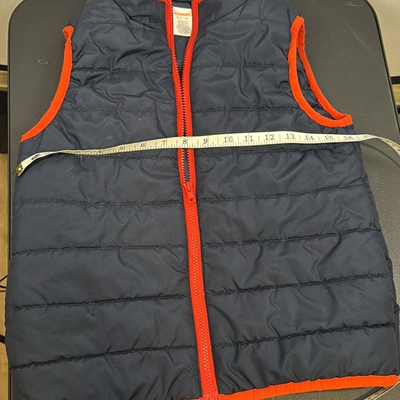 Gymboree Winter Vest. Size Medium 7/8. Navy & Orange. - Picture 4 of 5
